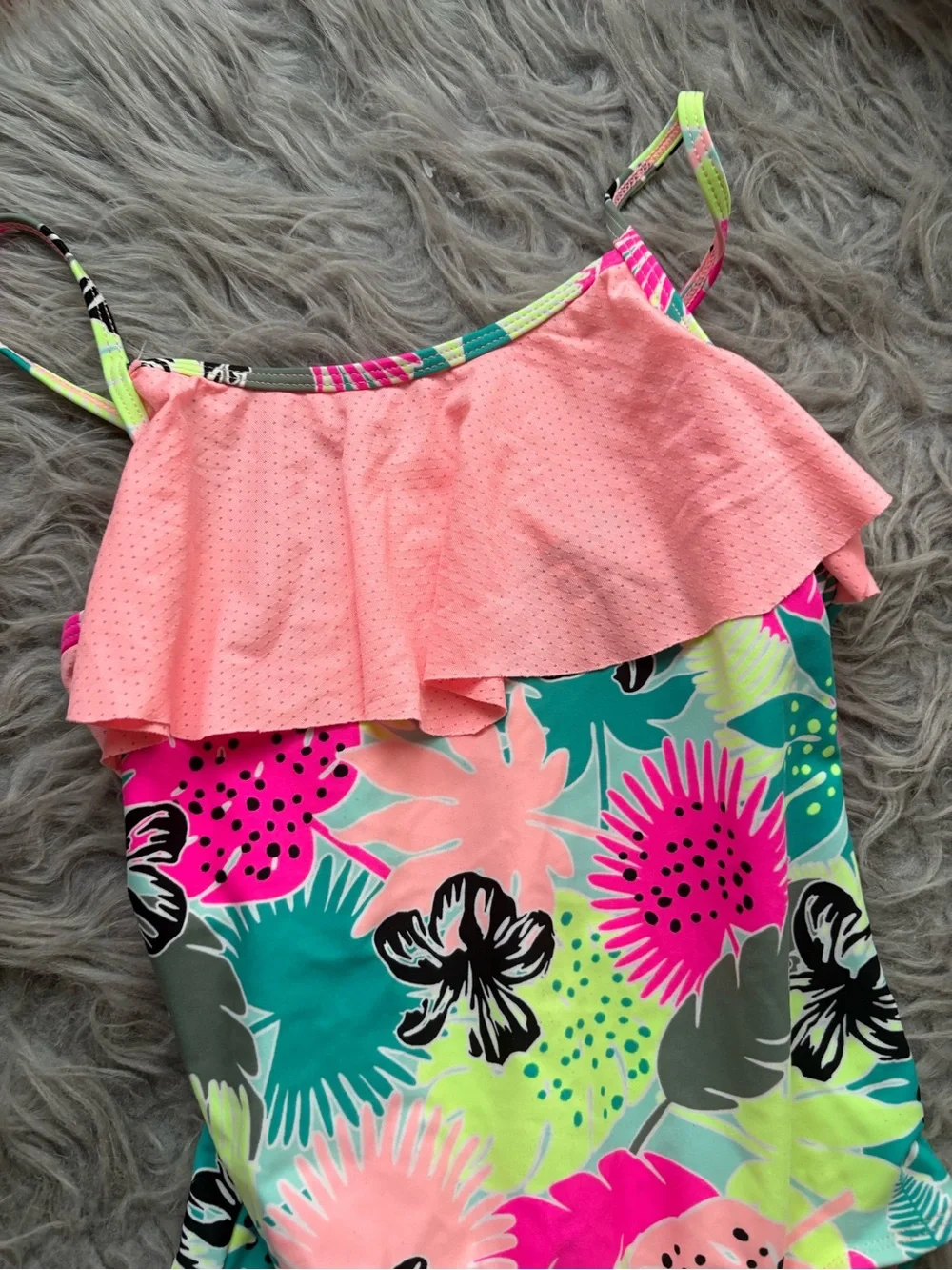 Girls ruffle one piece swimsuit size 12